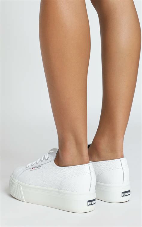 comfortable white platform sneakers.